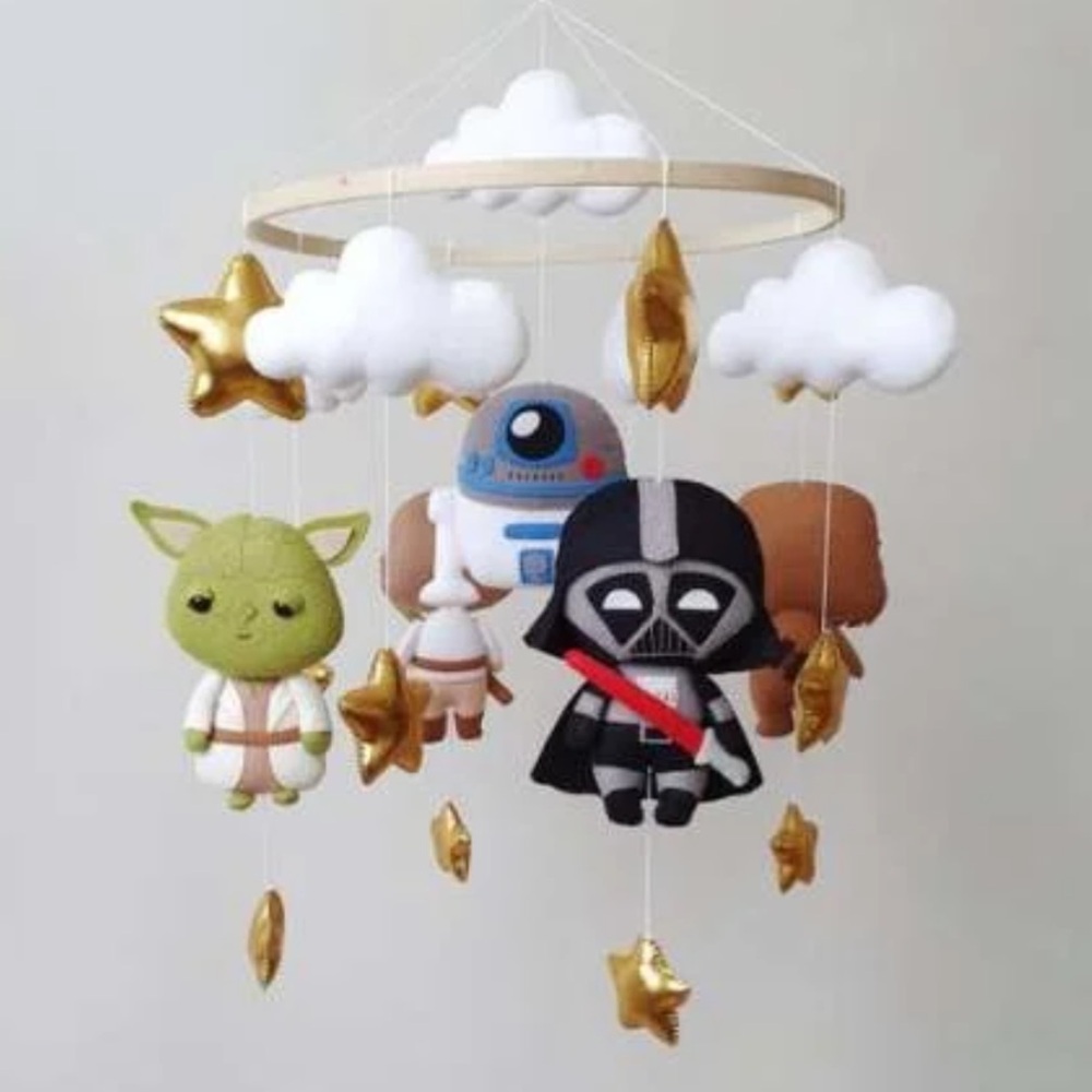 Star Wars Baby Mobile with Baby Yoda, Darth Vader, Chewbacca etc Characters